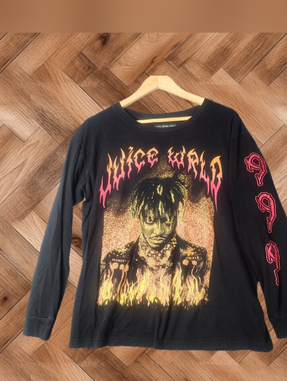Juice Wrld 999 Long Sleeve Graphic Tee Black Medium 🎤🔥